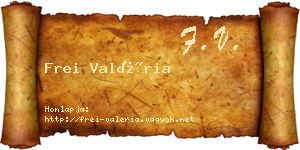 Frei Valéria névjegykártya