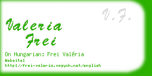 valeria frei business card